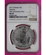 2017 MS 69 Great Britain £2 Britannia 20th Anniversary Privy NGC Graded ... - $99.99