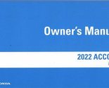2022 Honda Accord Hybrid Owner&#39;s Manual Original [Paperback] Honda - £78.31 GBP