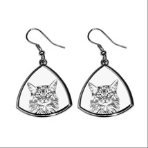 Somali, collection of earrings with images of purebred cats, unique gift. - £8.64 GBP