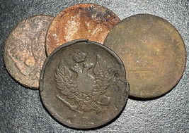 1801-1825 Russia Alexander Aleksandr I Copper 1/2-2 Kopeck(s) Russian Ea... - $6.93