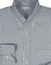NEW Loro Piana Fine Dress Shirt! 18 37/38  e 45  Blue &amp; White Herringbone Stripe - £176.80 GBP