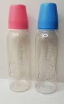 SUPER BABY Nurser Clear Plastic Baby Bottle Embossed Cherub Lot of 2 USA  - £11.76 GBP