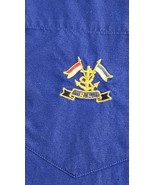 Vintage Ralph Lauren Blue Button Down Long Sleeve Crested Flags RL Size ... - $46.59 CAD