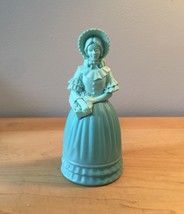 70s Avon Victorian Fashion Figurine teal woman perfume bottle (Charisma) - £10.15 GBP