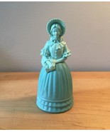 70s Avon Victorian Fashion Figurine teal woman perfume bottle (Charisma) - £10.15 GBP