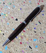 Lightweight Black Walnut Wooden Pen with a Slimline Chrome Pen Kit and a... - $27.99