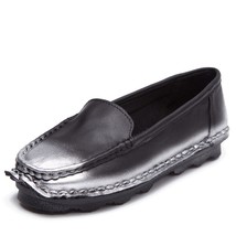 DRKANOL 2021 Spring Leather Shoes Women Slip On Boat Shoes Handmade Soft... - £46.17 GBP