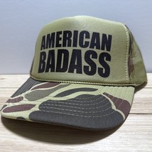 Badass Hat Trucker Hunter Hat Adjustable Green Camouflage SnapBack Hunti... - $309.15 MXN