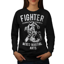 Wellcoda Fighter Martial Art Womens Sweatshirt, MMA Casual Pullover Jumper - £22.68 GBP+