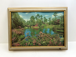Vintage LIGHTED WALL ART mid century modern Landscape Helmscene Cypress ... - $99.99