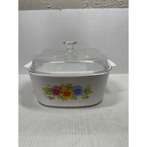 Vintage CorningWare Summer Blush Pansy Casserole Dish Bakeware with Lid ... - $49.45