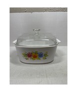 Vintage CorningWare Summer Blush Pansy Casserole Dish Bakeware with Lid ... - $922.69 MXN