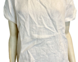 Terzo Millennio White Linen Short Sleeve Tunic Size L - $23.74