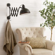 Accordion Wall Sconce Light in distressed black metal image 2