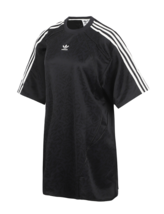 Adidas Oversize 3S Tricot Tee Dress Women&#39;s One Piece Casual Top Asia-Fi... - £68.60 GBP