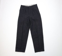 Vintage 90s Streetwear Mens 30x30 Rainbow Pleated Thick Wool Chino Pants USA - £54.45 GBP