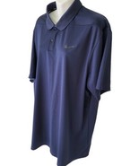 Men Nike Golf Dri Fit Performance Polo Shirt Size XXL Deep Blue W/gray S... - $16.70