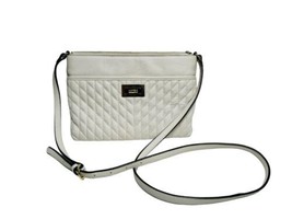 Karl Lagerfeld Paris Leather Shoulder Crossbody Bag White - £26.52 GBP