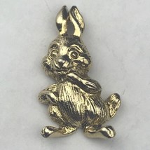 Bunny Rabbit Pin Vintage Gold Tone By Camco - £7.88 GBP