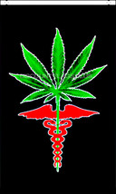 Medical Marijuana Symbol 3x5 Polyester Pot Weed Leaf Dispensary Flag 100D - £12.78 GBP