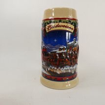 2003 &quot;Old Town Holiday&quot; Budweiser Christmas Beer Stein Clydesdale CS560 ZXKJQ - £7.97 GBP