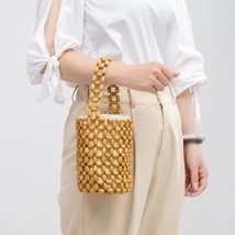 Breezy Elegance: Women&#39;s Woven Straw Handbag - A Timeless Accent for Eff... - £23.17 GBP
