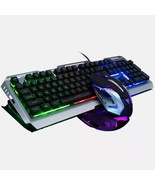 Dragon Metallic Silver Mechanical Gaming Keyboard and Mouse Set  - $136.16 CAD