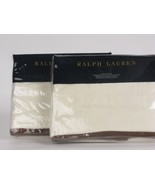 2 Ralph Lauren BELLOSGUARDO Cream Taupe Linen Standard Shams $290 NIP - $152.23 CAD