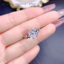 Er inlaid natural aquamarine ring women s jewelry simple atmosphere wedding accessories thumb200