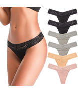 Women&#39;S Thongs, T Back Low Waist See through Panties Cotton Seamless Lac... - $209.76 MXN
