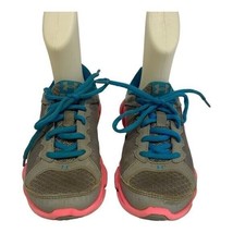 Under Armour Little Girl Pink/Gray/Blue Lace up Sneakers Size 12 Youth - $14.00