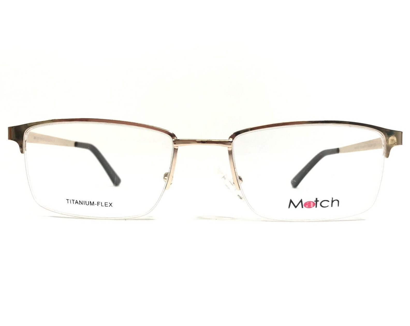Primary image for Match Eyewear Eyeglasses Frames MF-170 GOLD Rectangular Half Rim 53-18-140