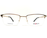 Match Eyewear Eyeglasses Frames MF-170 GOLD Rectangular Half Rim 53-18-140 - £36.76 GBP