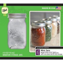 Ball Mini Mason Dry Storage Spice Jars 4pc Lids 4-oz Food Spices Crafts ... - $465.43 MXN