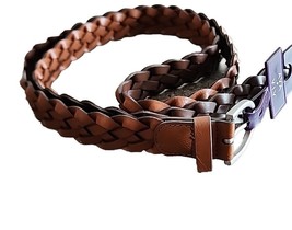 Ava &amp; Viv™ ~ Size 1X (XL)~ BROWN ~ Braided Belt ~ Buckle ~ Faux Leather - $14.96