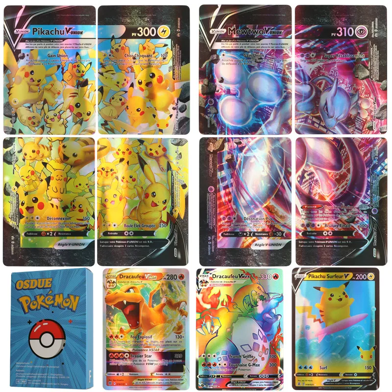 French version Pokemon Cards Vstar Vmax V-union Kids Pokemon Gift Game - £10.98 GBP+
