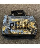 Pink by Victoria Secret 20”x12” Tote Bag Purse Silver Sequin Reverse Gold - $18.95