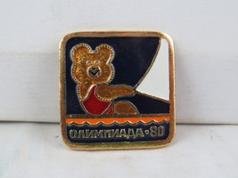 Vintage Summer Olympics Pin - Moscow 1980 Misha Sailing  - Stamped Pin - $15.00
