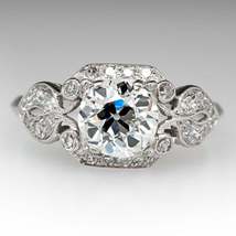 Vintage 2.30 Carat White Round Cut Diamond Engagement Wedding Ring Antique Ring - £76.35 GBP