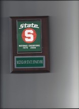 MICHIGAN STATE SPARTANS CHAMPIONSHIP PLAQUE BASKETBALL NATIONAL CHAMPS - $4.94