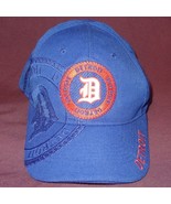 Detroit Tigers D Baseball Cap Hat Size 6 7/8 Medium Orange Blue Adjustable - £11.87 GBP