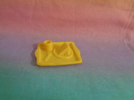 Vintage 1990's Fisher Price Loving Family Dollhouse Yellow Food Tray - $1.92