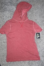 Art Class Short Sleeve Hoodie Red 80s Style Faded  NWT Medium - $8.36