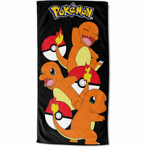 Pokemon Hot Charmander 30&quot;x60&quot; Beach Towel Multi-Color - £24.47 GBP