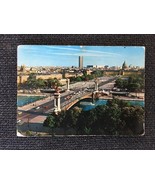 Vintage alte Postkarte Paris Le Pont 1976 von Frankreich nach Israel... - $3.04