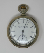 Elgin 1895 Grade 73 Silver Tone 7 Jewels 18s Manual Wind Pocket Watch - €147,24 EUR