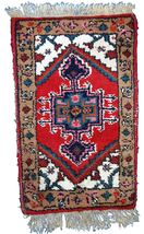 Handmade vintage Persian Hamadan rug 1.3&#39; x 2&#39; (39cm x 63cm) 1960s - $290.00