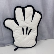 DISNEY WORLD PARK MICKEY MOUSE RIGHT HAND WHITE BLACK QUILTED OVEN MITT ... - $14.89