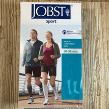 JOBST Sport Knee High 20-30 mmHg Small Grey Closed Toe Compression Socks - £44.61 GBP