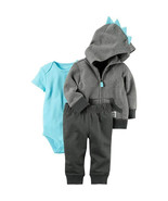 CARTER&#39;S DINO 3 PIECE HOODIE BODY SUIT PANT SUIT 3M NEW 121h640 - $14.92 CAD